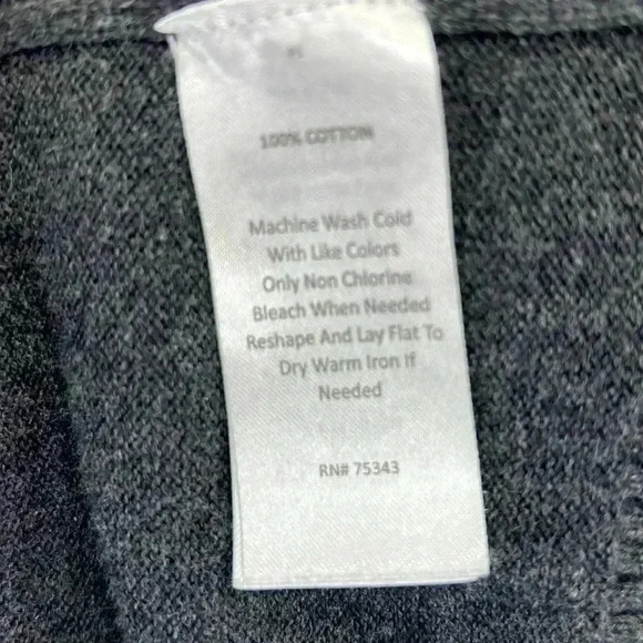 Grayson & Dunn Men’s Sweater Large Gray V-Neck Pullover 100% Cotton - Picture 8 of 9